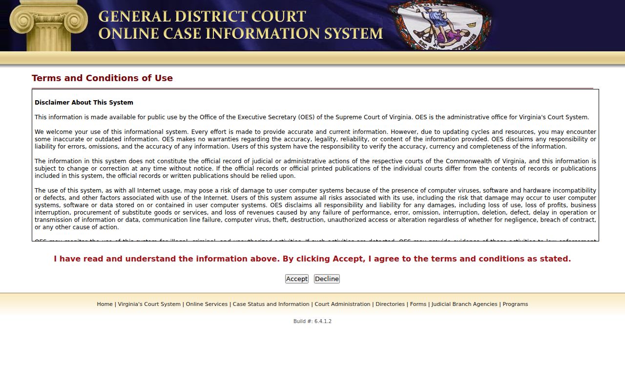 Suffolk City warrant search court selector for General District Court